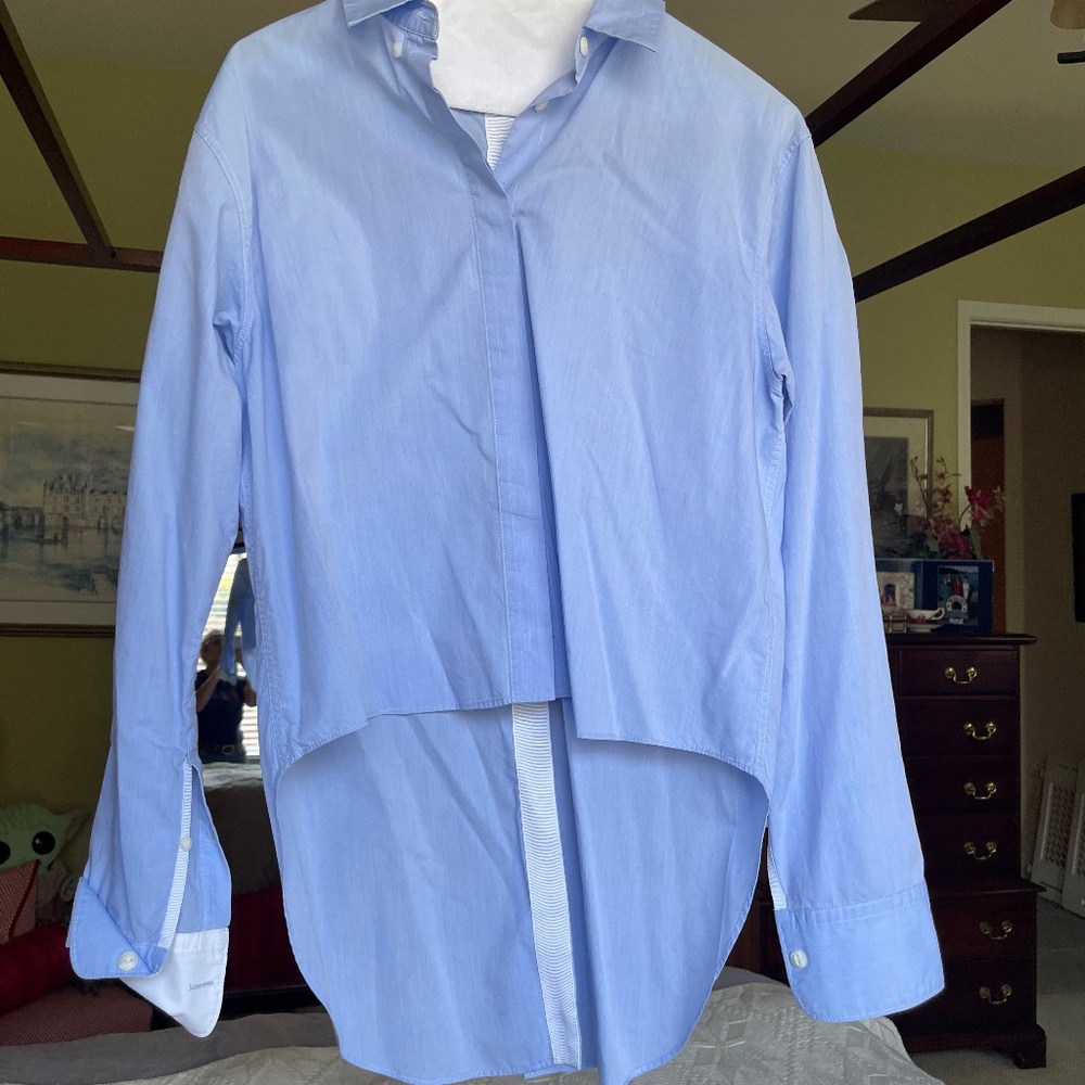 Rag and Bone blue cotton blouse